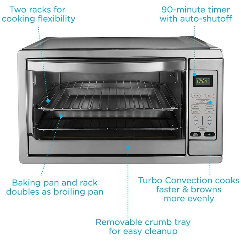 7-in-1 Large Countertop Convection Toaster Oven for Pizza Bake Broil  Defrost Toast Warm (18-Slice) 
