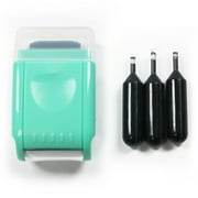 Identify Theft Protection Confidential ID Guard Wide Roller Stamp w/ 3 Ink Refill - Green
