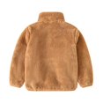 thumbnail image 3 of GYRATEDREAM Toddler Girls Boys Simple Stand Collar Plush Coat Baby Kids Solid Full Zip Warm Jacket Children Thicken Faux Furry Fleece Casual Tops for 2-11 Years, 3 of 8