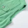 thumbnail image 5 of HAJWOH Denim Vest Top for Women 2025 Trendy Sleeveless Jean Jacket Comfy Casual Classic Cute Cropped Jackets Coats Green S, 5 of 6