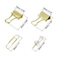 thumbnail image 2 of Papel Clips Carpeta Clips Juego, 144en2 Juegos Oficina Clips con Carpeta Clips, Papel Clips, Chinchetas Adecuadas para Escritorio Oficina Dorado Tono, 2 of 5