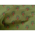 thumbnail image 4 of oneOone Cotton Cambric Fabric Floral & Flying Swan Block Decor Fabric Printed BTY 56 Inch Wide, 4 of 4