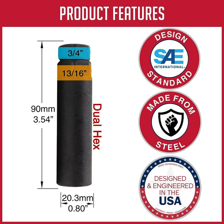 Gorilla Lug Nuts Std Mag Open 1/2 (4pk)