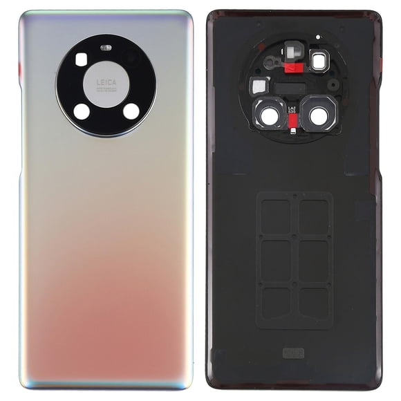 For Huawei Mate 40 Pro 5G Battery Housing with Adhesive Sticker + Camera Lens Cover - White