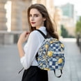 thumbnail image 6 of FORMRS Mini Backpack Purse for Women Travel Daypack Casual Shoulder Bag, Retro Plaid Lemon, 6 of 7