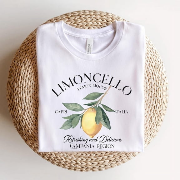 Limoncello Tee, Refreshing Lemon Graphic Shirt, Italian Summer Tee-Shirt, Gift for Lemon Lovers, Italy Vacation T-Shirt