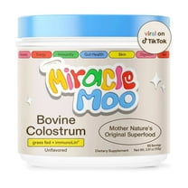 Miracle Moo Colostrum Supplement for Gut Health, Hair Growth, and Immune Support, Unflavored 60 Servings
