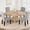 New Brown, variant on Square Dining Room Table for 4-6 People, Heavy Duty 350Lbs Kitchen Table with 2-Tier Storage, Waterproof Wooden Dinner Table with Sturdy Triangle Legs, Black.