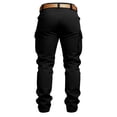 thumbnail image 3 of Zimjoy Mens Cargo Pants Durable Tear-Resistant Vintage Denim Work Pants Durable Straight Leg Multi-Pockets Trousers for Construction, Hiking, Black L, 3 of 3