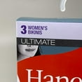 thumbnail image 3 of Women's Hanes 45UOBK Cotton Blend Bikini Panty - 3 Pack (Navy/White/Print L), 3 of 11