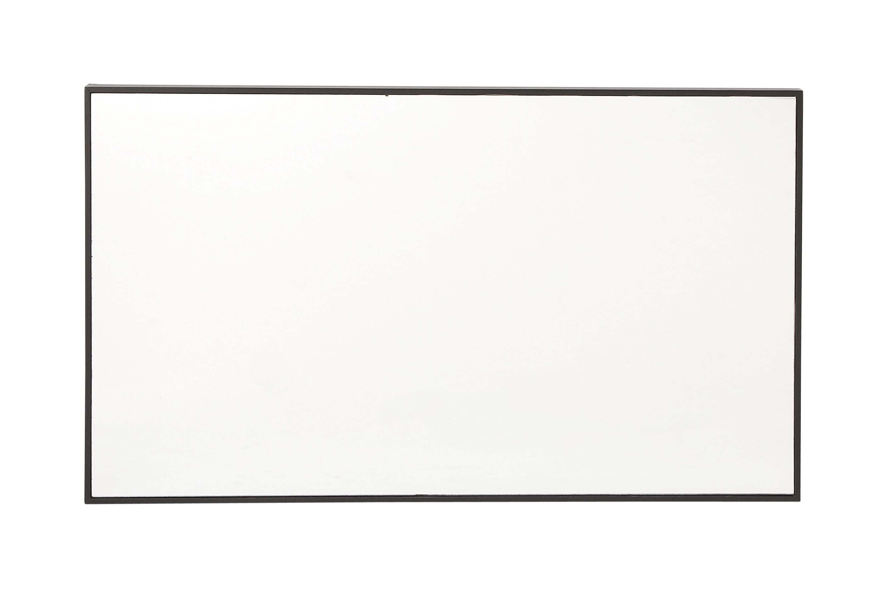 Decmode - Contemporary Style Large Rectangular Wall Mirror in Black