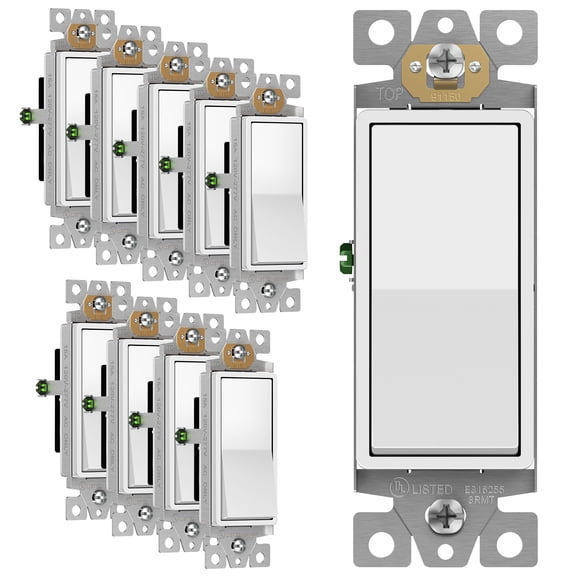 Interruptor de luz ENERLITES Decorator Paddle Rocker 15A 120V/277V