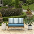 thumbnail image 2 of ARDEN Outdoor Loveseat Cushion Set, 48 x 24, Water repellent, Fade Resistant, Cushion Set for Couch, Bench, and Swing, French Blue Linen Stripe, 2 of 7