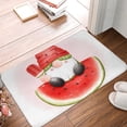 thumbnail image 4 of Balery Watermelon Gnome Felpudo de franela, resistente a las manchas y a la decoloración, para uso interior y exterior, fácil de limpiar, 40 x 60 cm, 4 of 7