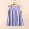 thumbnail image 5 of Cilsoka Women Summer Tank Tops Round Neck Sleeveless Front Pleated Button Down Tunic Casual Outfit 2026 Basic Loose Shirts, 5 of 7