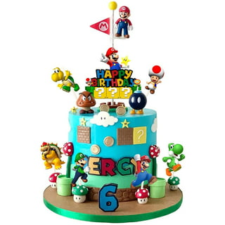 25pcs Mario Cake Toppers, Mario Cupcake Topper Mario Birthday Party  Supplies for the Mario birthday party decoration