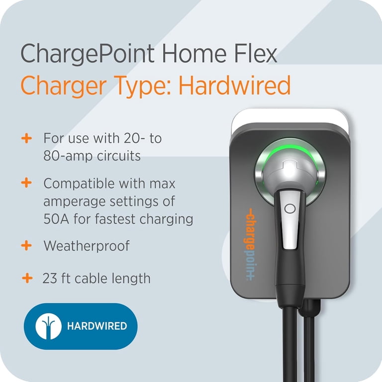 weatherproof level 3 ev charger from salt fog Weatherproof Level 3 Ev Charger From Salt Fog EcoFlow PowerPulse EV Charger  (9.6kW) ChargePoint Home Flex Level 2 EV Charger NACS, Hardwired EV Fast  Charge Station Gray CPH50-HARDWIRE-L23-NACS-K main image 0