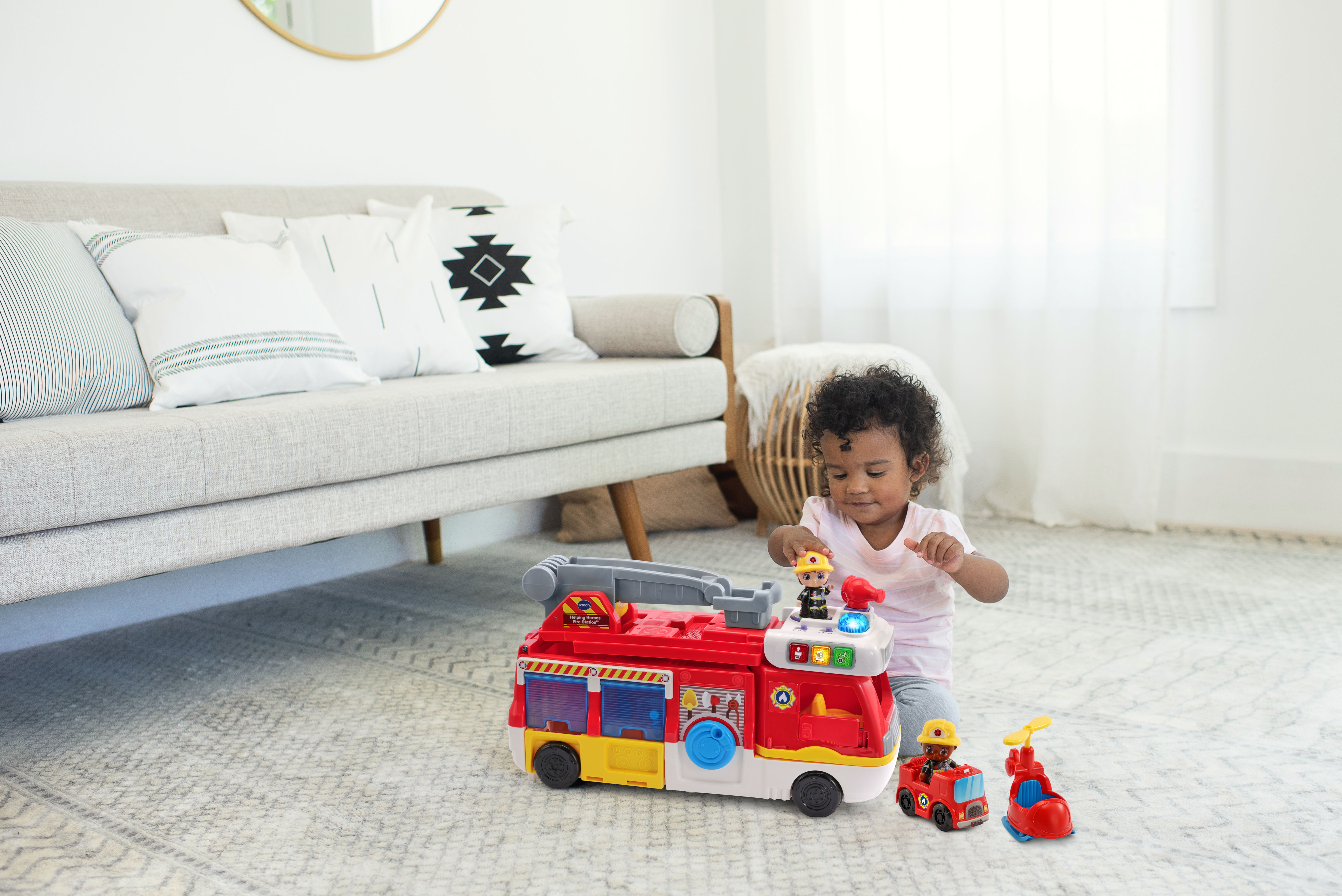 VTech® Helping Heroes Fire Station™ Playset With Two Firefighters, Fire Truck Vehicle for Infants and Toddlers - image 4 of 14