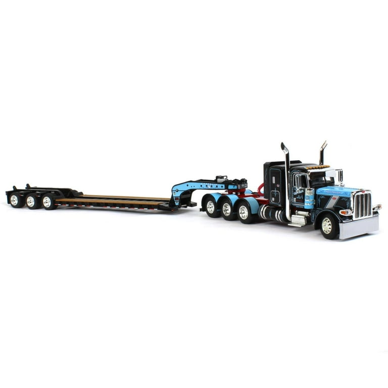 DCP 1/64 Diecast Peterbilt 389 Sleeper, Tri-Axle Lowboy, Transport