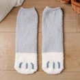 thumbnail image 2 of Diufon Fuzzy Socks for Women Soft Cozy Socks Fleece Slipper Cute Stripes Printed Fall Winter Warm Socks, 2 of 3