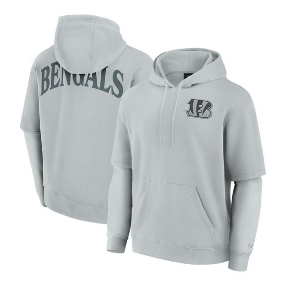 Unisex Fanatics  Gray Cincinnati Bengals Sleek Elements Pullover Hoodie