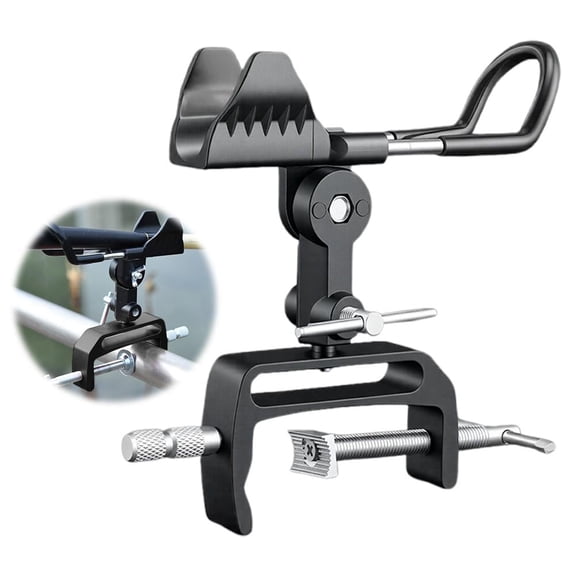 Fishing Rod Holders for Boat, 360 Adjustable Aluminum Alloy Clamp on Fishing Rod Holders,Marine Grade Pole Rest Non Slip Mount for Round/Square Rail & Boat Kayak Gunwale