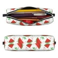 thumbnail image 2 of Cauagu Hand Drawn Watermelon Print Leather Pencil Pen Case - Stationery Bag Portable Stationery Bag Big Capacity Pencil Pouch Cosmetic Organizer Bag for Men & Women, 2 of 7