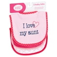 thumbnail image 2 of Luvable Friends Baby Girl Cotton Drooler Bibs with Fiber Filling 3pk, Girl Aunt, One Size, 2 of 5