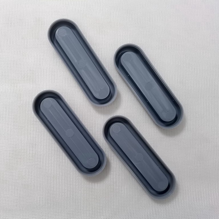 Self-Stick Acrylic Drawer Pulls – 4 Pack, 5x2 Inch Mirrored Beveled Cabinet Handles, No-Drill Adhesive Installation For Wardrobes, Drawers, Sliding Doors & More