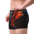 thumbnail image 2 of Balery Red And Blue Fire Bird Calzoncillos bóxer para hombre, ropa interior de algodón suave y transpirable con cinturilla de nailon-Medium, 2 of 5