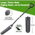 thumbnail image 2 of 15 inch Long Narrow Spade, Heavy Duty Garden Trench Shovel for Digging,Trenching, Planting,Scraping, Edging with Cutting Blade, D Handle, Foot Rest Pedal, 45 Inches Drain Spade, 2 of 7