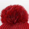 thumbnail image 6 of Womens Warm Hat Scarf Gloves Sets 3 PCS Fleece Lined Winter Beanies with Pom Pom Long Neck Scarfs Cold Weather Red, 6 of 7