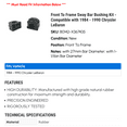 thumbnail image 2 of Front To Frame Sway Bar Bushing Kit - Compatible with 1984 - 1990 Chrysler LeBaron 1985 1986 1987 1988 1989, 2 of 2
