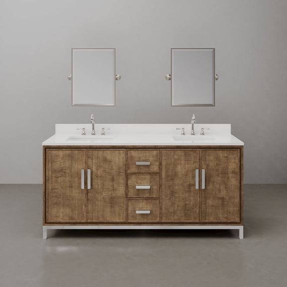 Water Creation Westin 72 In. Double sink Whitebrook Quartz Countertop Bath Vanity