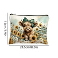 thumbnail image 3 of Shipiny Highlands Cow Storage Bag Travel Toiletry Bag with Anti-slip Chain, Portable Cosmetic Wash Bag for Holiday Gifts and Outdoor Camping Use, C, 3 of 7