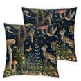 thumbnail image 2 of JRXY  Rustic Forest Throw Pillow Case Dark Woodland Wild Animals Pillow Covers Decorative Animal Plants Farmhouse Cushion Case for Home Sofa Couch Office Decoration,Set of 2 White, 2 of 6