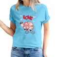 thumbnail image 2 of Meichang Hauts de Vacances pour Femmes T-Shirt de la Saint-Valentin Mignon Cœur Graphique T-Shirts Mignons Hauts de Vacances T-Shirts Manches Courtes Col Rond Mode 2025, 2 of 5