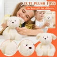 thumbnail image 2 of Plush Soft White Puppy Stuffed Animal Toy, Cuddly Fluffy Dog Plushie for Kids, Toddlers, and Baby Gifts, 2 of 6