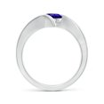 thumbnail image 2 of ANGARA Natural Bar-Set Solitaire Round Tanzanite Bypass Ring in 925 Sterling Silver for Women (Size-6mm) | December Birthstone, Birthday, Anniversary, Jewelry Gift for Women | Natural Tanzanite Ring, 2 of 9