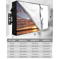 thumbnail image 7 of Outdoor TV Cover 52 to 55 Inch Weatherproof, Lavender Flower Dragonfly Waterproof TV Screen Protector for Outside Decor with Zipper and Pocket 52"L x 30"H , Purple Summer Floral, 7 of 7