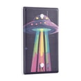 thumbnail image 2 of Yayeee Blank Wall Plate Cover 1-Gang 4.5"x2.7" Home Unused Decorative Outlet, Purple UFO, 2 of 7