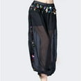 thumbnail image 2 of Women's Belly Dance Pants Shiny Sequin Tassel Trouser Performance Loose Pants, 2 of 3