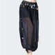 thumbnail image 2 of Pantalones elegantes de danza del vientre para mujer - Pantalones anchos con abertura de gasa y lentejuelas - Cintura elástica, talla única para cinturas de 68-110 cm, 2 of 3