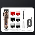 thumbnail image 4 of USB Electric Hair Clipper Barber LCD Display Hair Clippers Beard Trimmer Household Hair Trimmer Set Salon Haircut Machine IPX4 Waterproof USB Charging with 6 Clipping Brushes Lube Oil, 4 of 8