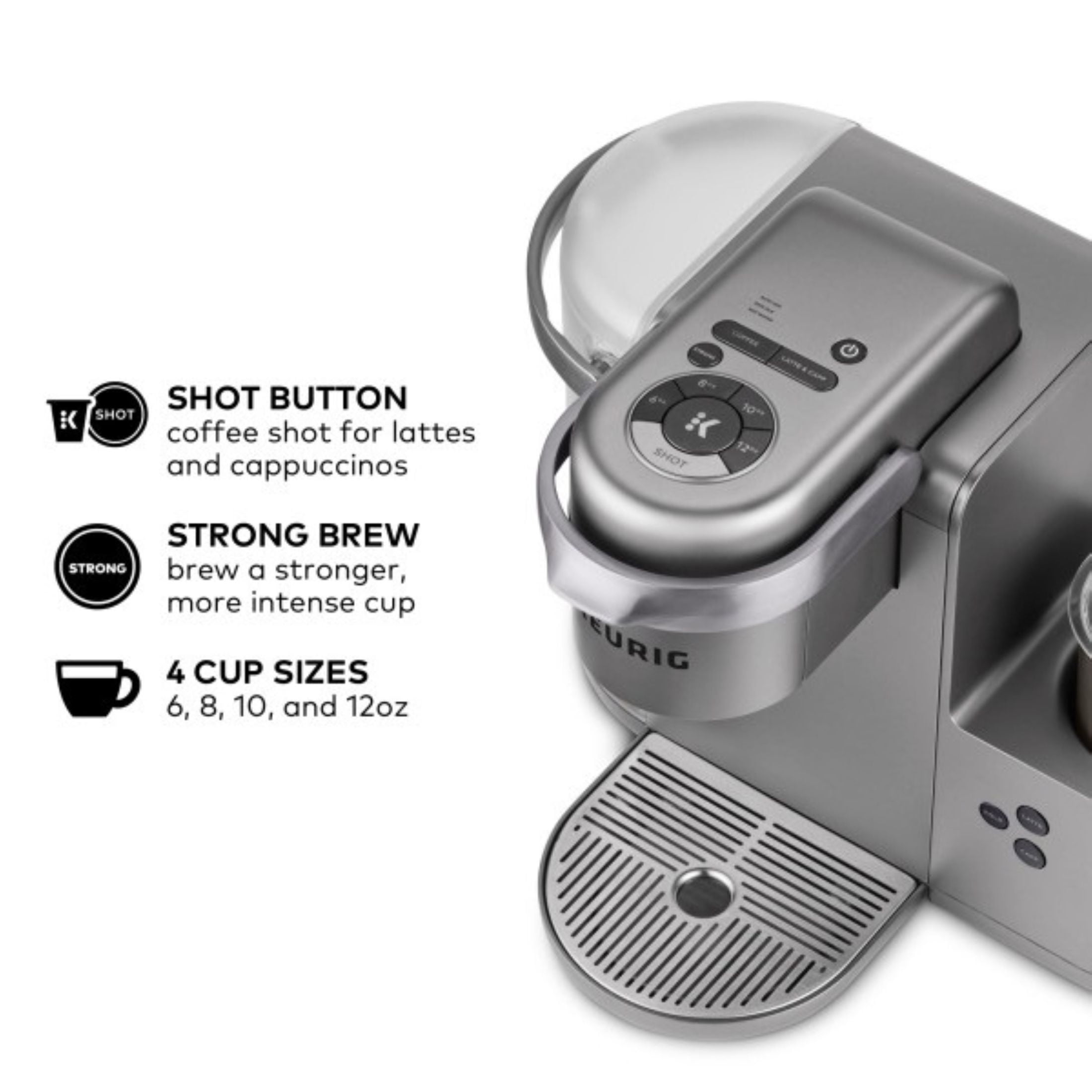 Keurig K-Cafe Special Edition Single Serve K-Cup Pod Coffee, Latte and Cappuccino Maker, Nickel
