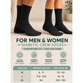 thumbnail image 6 of Comfello Diabetic Socks Crew for Men & Women – 12 Pairs of Non-Binding Neuropathy Socks, 6 of 7