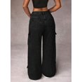 thumbnail image 2 of Women Solid‑Color Casual Denim Jeans, Fashion Versatile Daily‑Wear Long Denim Trousers, 2 of 5