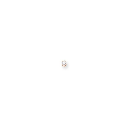 14k Yellow Gold G/H SI Quality Single Stud Diamond Earrings. Carat Wt- 0.1ct (3MM)
