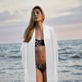 thumbnail image 2 of 1 chal de lino y algodón, bufanda grande de seda, protector solar, para mujer, para exteriores y playa., 2 of 7
