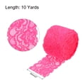 thumbnail image 2 of Unique Bargains Lace Trim 10 Yards 2 Inch Flower Elastic Lace Ribbons for Package Decoration Wedding Headbands Glow Red, 2 of 5